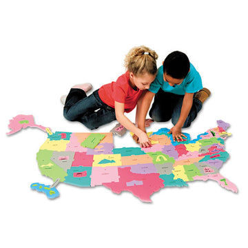 Creativity Street® Wonderfoam Giant U.s.a Puzzle Map, Ages 3 And Up, 73 Pieces-set freeshipping - TVN Wholesale